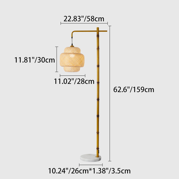 Traditional Yellow Floor Lamp