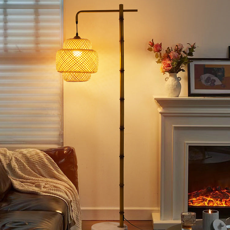 Traditional Yellow Floor Lamp