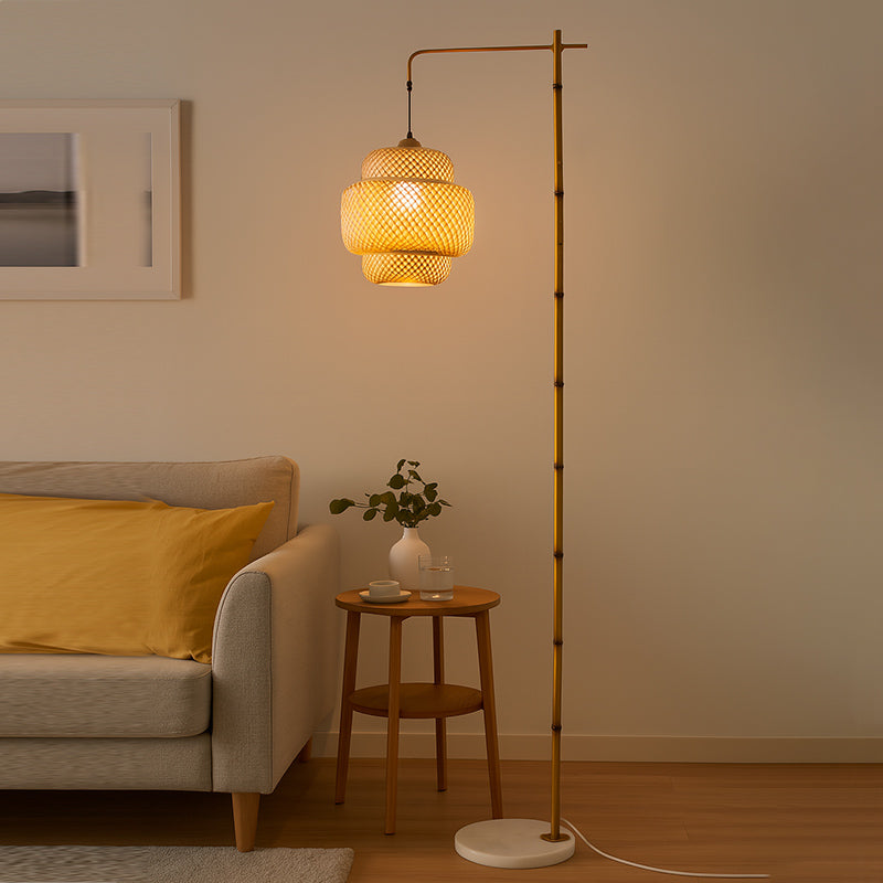 Traditional Yellow Floor Lamp