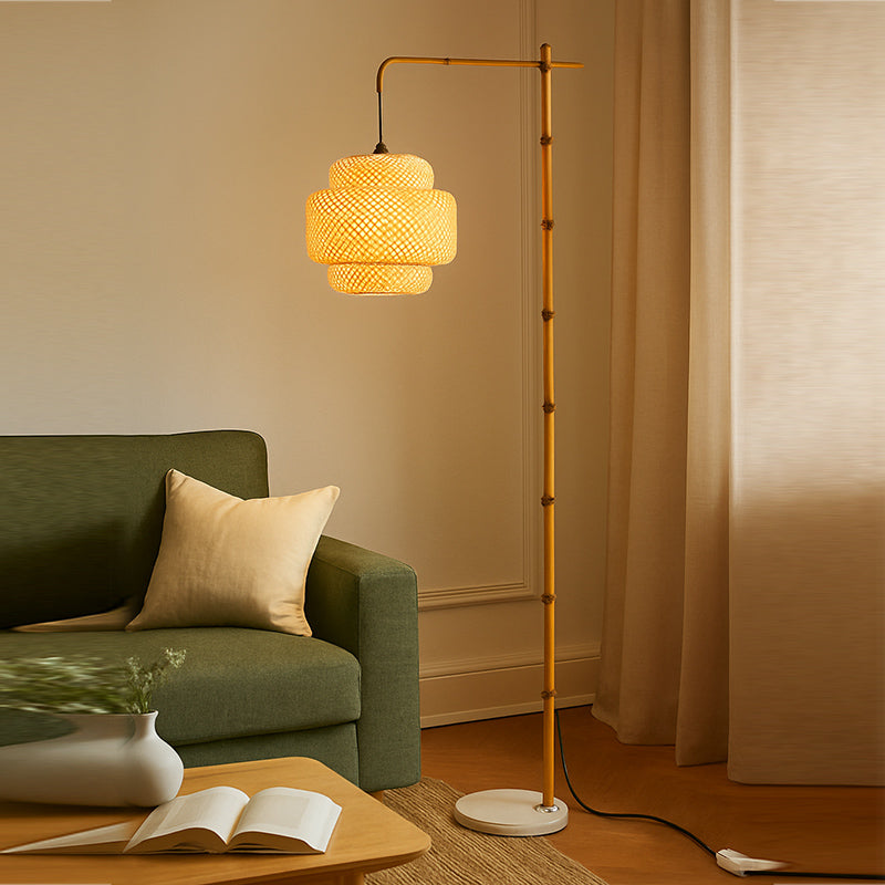 Traditional Yellow Floor Lamp