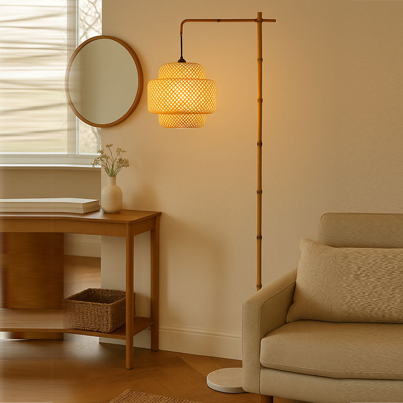 Traditional Yellow Floor Lamp