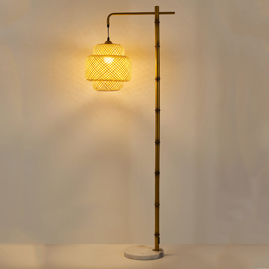 Traditional Yellow Floor Lamp