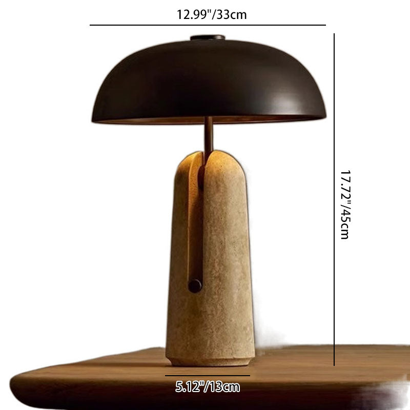 Traditional Japanese Iron Mushroom Table Lamp Table Lamp