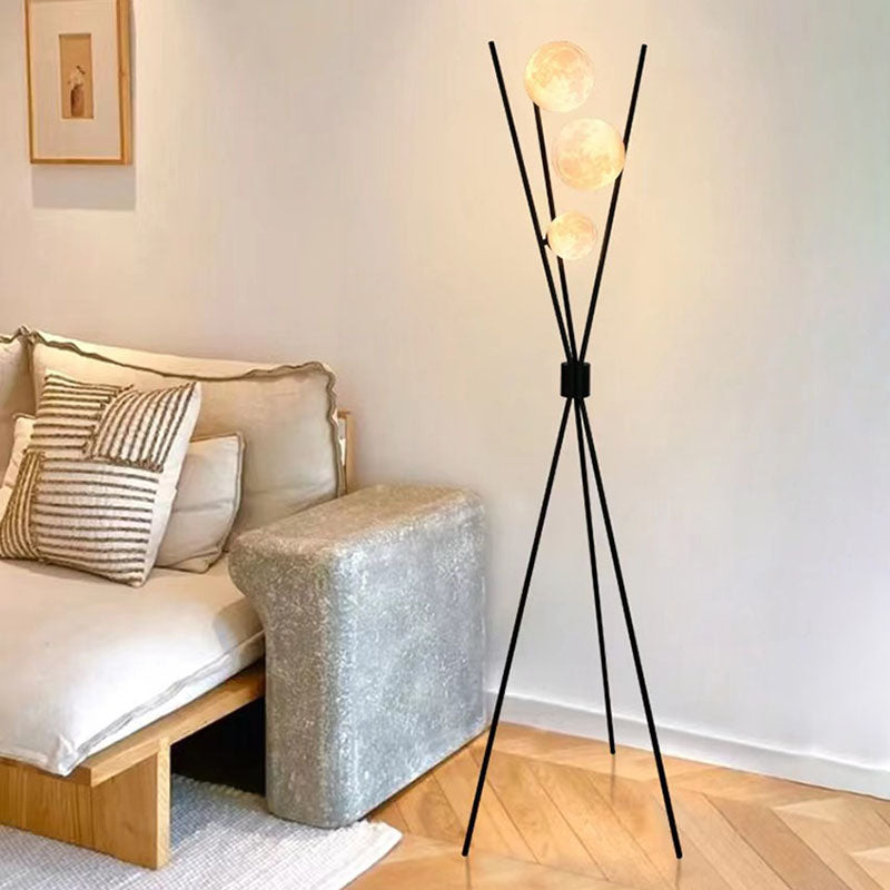 Scandinavian White 3-Light Floor Lamp