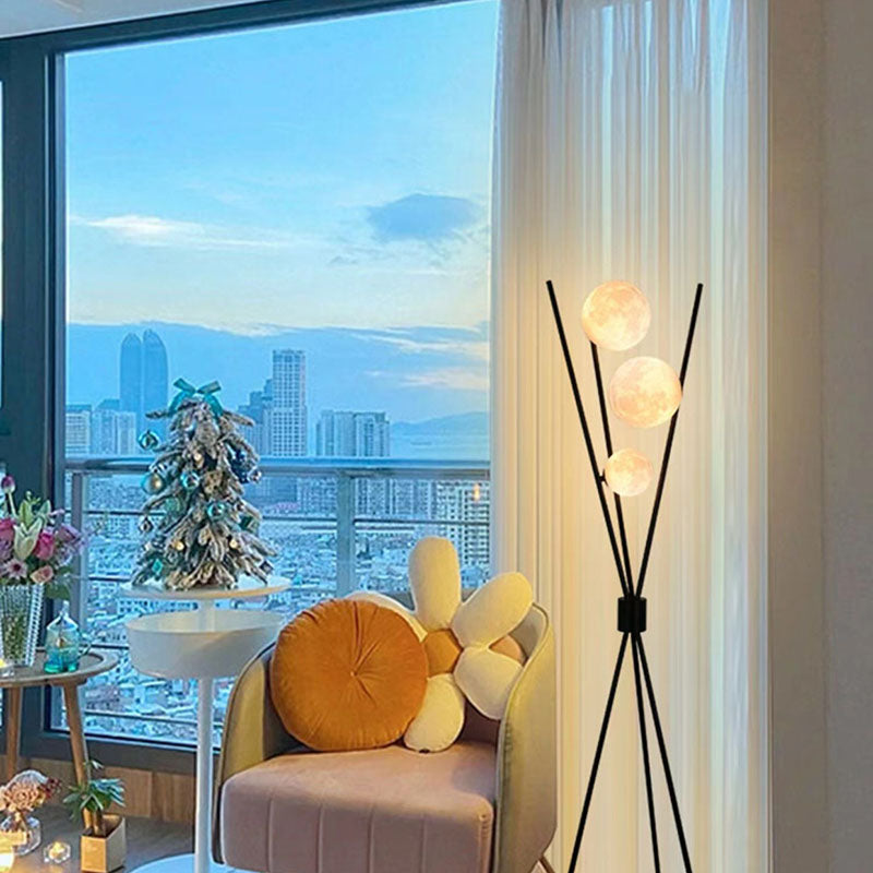 Scandinavian White 3-Light Floor Lamp