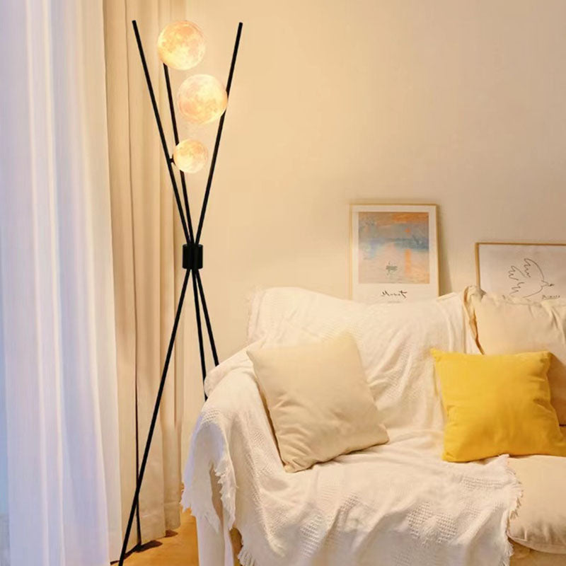 Scandinavian White 3-Light Floor Lamp