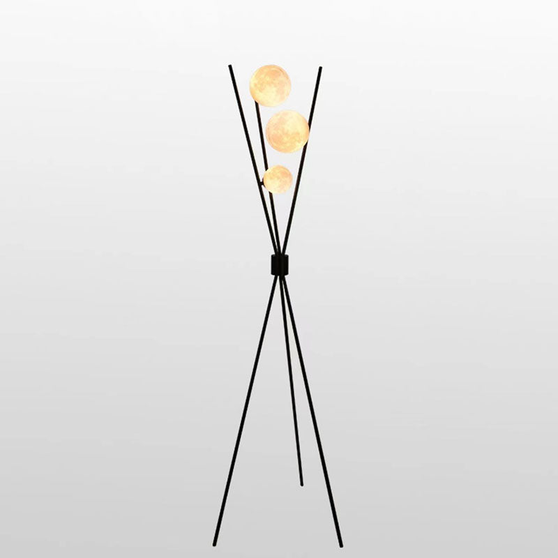 Scandinavian White 3-Light Floor Lamp