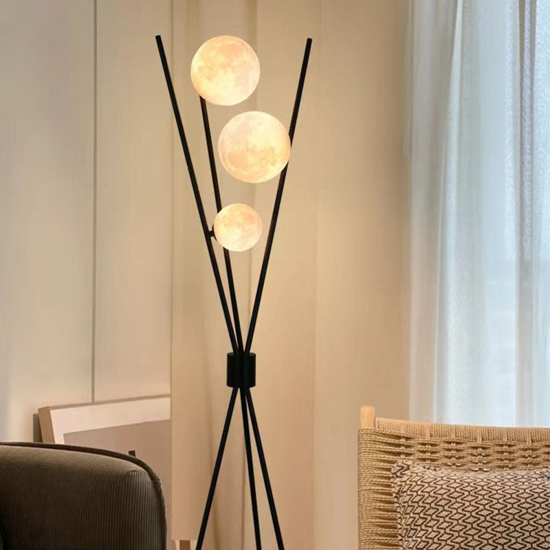 Scandinavian White 3-Light Floor Lamp
