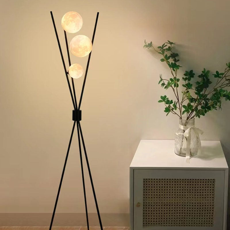 Scandinavian White 3-Light Floor Lamp