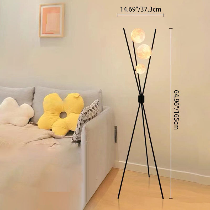Scandinavian White 3-Light Floor Lamp