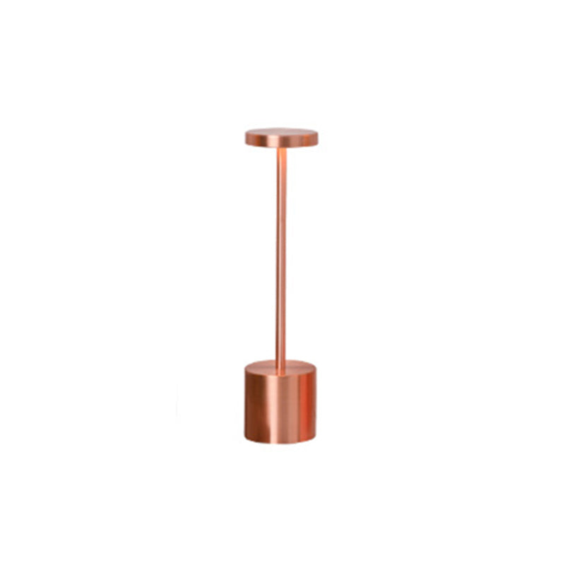 Modern Minimalist Round Cylinder Metal LED Table Lamp