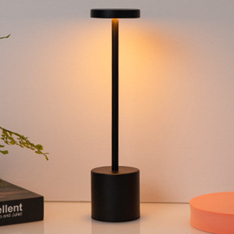 Modern Minimalist Round Cylinder Metal LED Table Lamp
