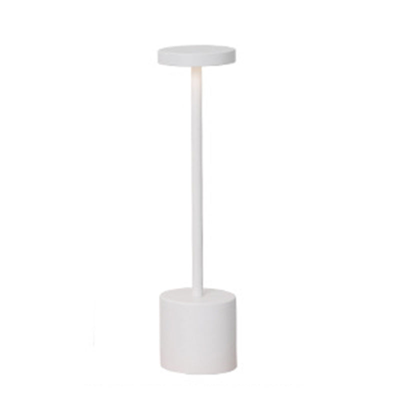 Modern Minimalist Round Cylinder Metal LED Table Lamp