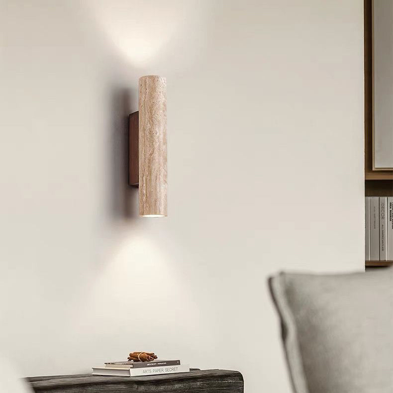Contemporary Scandinavian Cylinder Round Yellow Wall Sconce