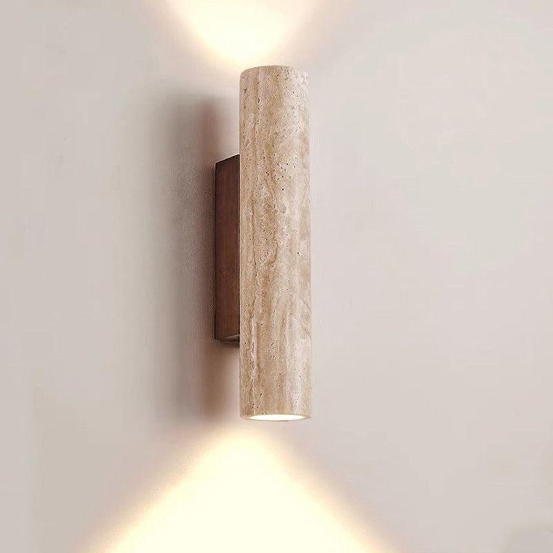 Contemporary Scandinavian Cylinder Round Yellow Wall Sconce