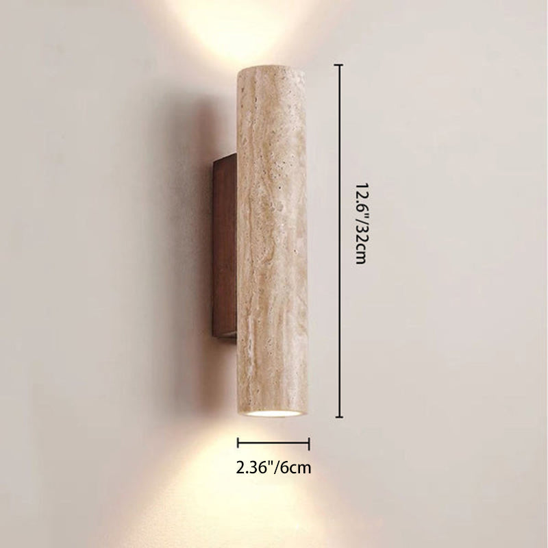 Contemporary Scandinavian Cylinder Round Yellow Wall Sconce
