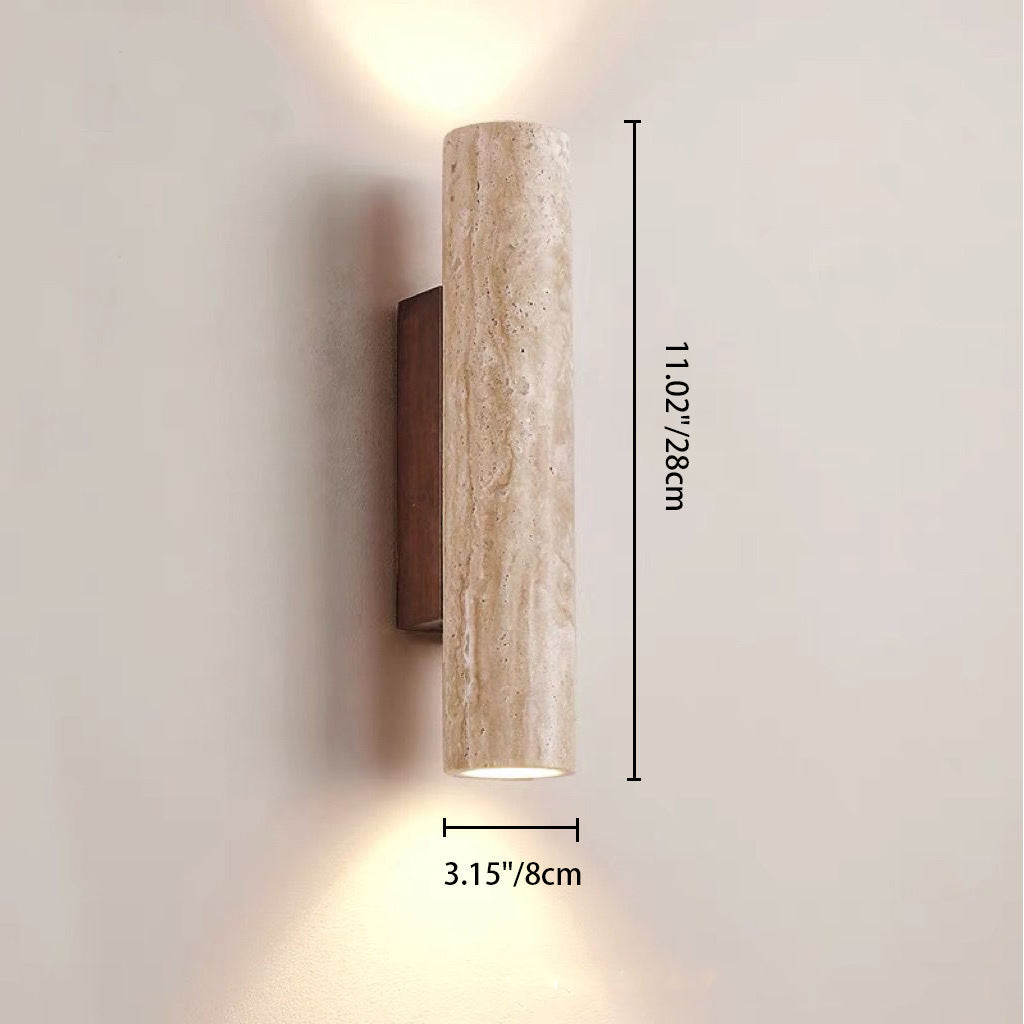 Contemporary Scandinavian Cylinder Round Yellow Wall Sconce