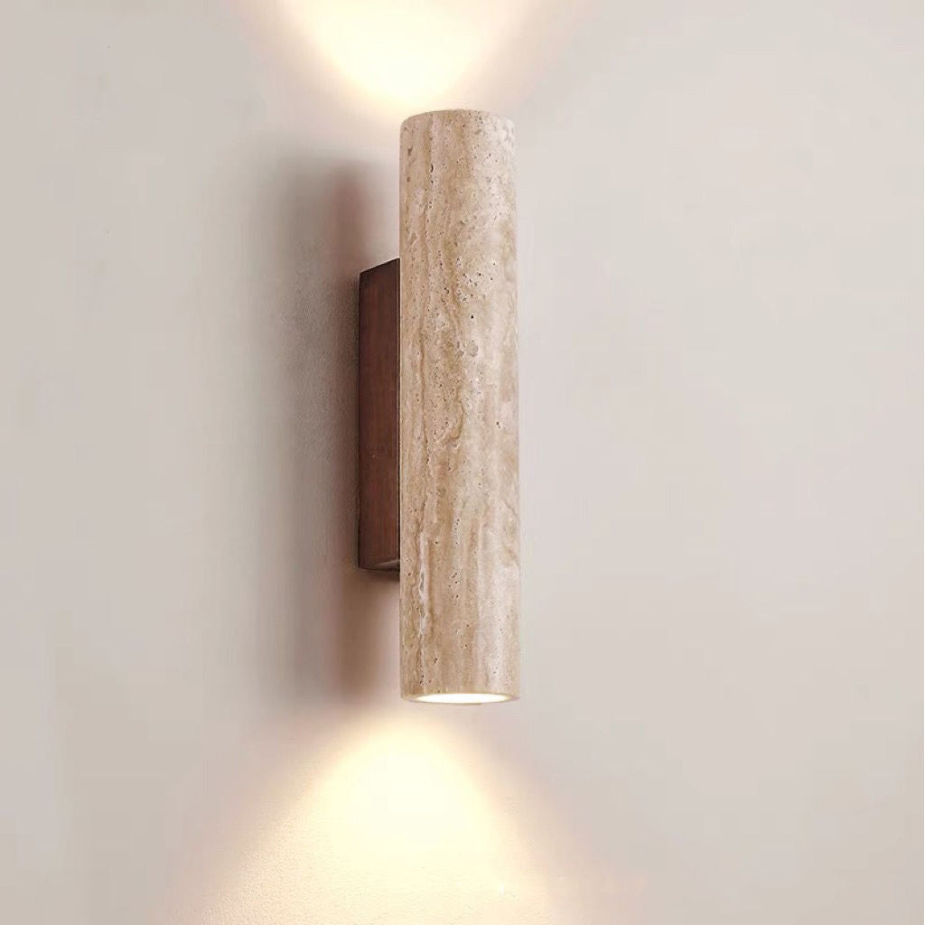 Contemporary Scandinavian Cylinder Round Yellow Wall Sconce