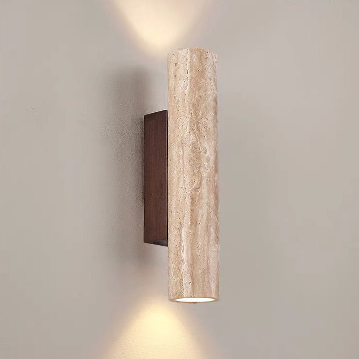 Contemporary Scandinavian Cylinder Round Yellow Wall Sconce