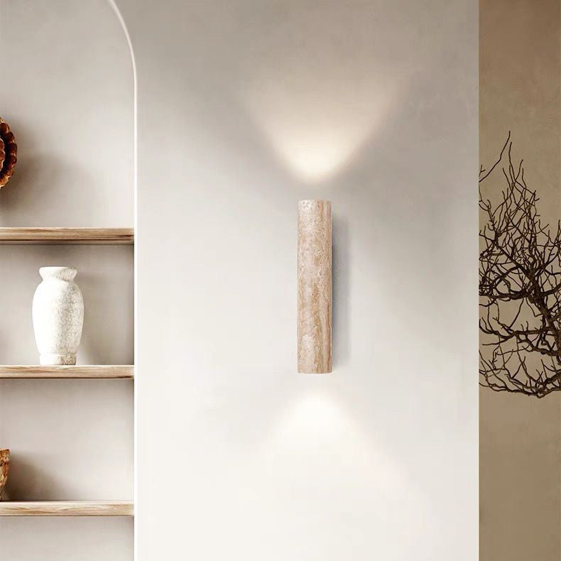 Contemporary Scandinavian Cylinder Round Yellow Wall Sconce