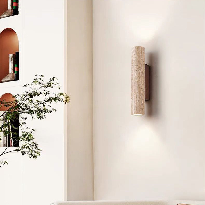 Contemporary Scandinavian Cylinder Round Yellow Wall Sconce