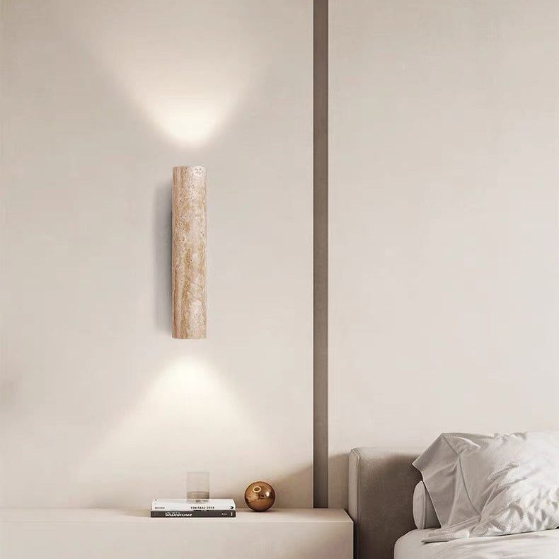 Contemporary Scandinavian Cylinder Round Yellow Wall Sconce
