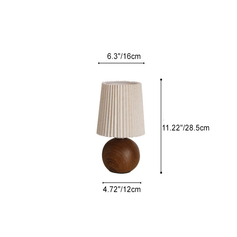 Modern Minimalist Cylinder Conical Fabric Ceramic Table Lamp