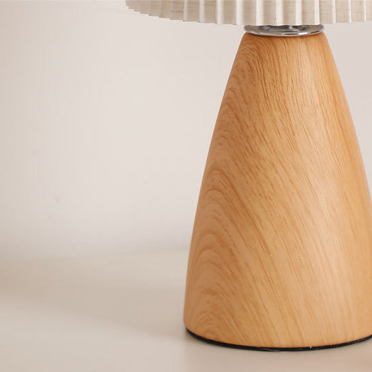 Modern Minimalist Cylinder Conical Fabric Ceramic Table Lamp