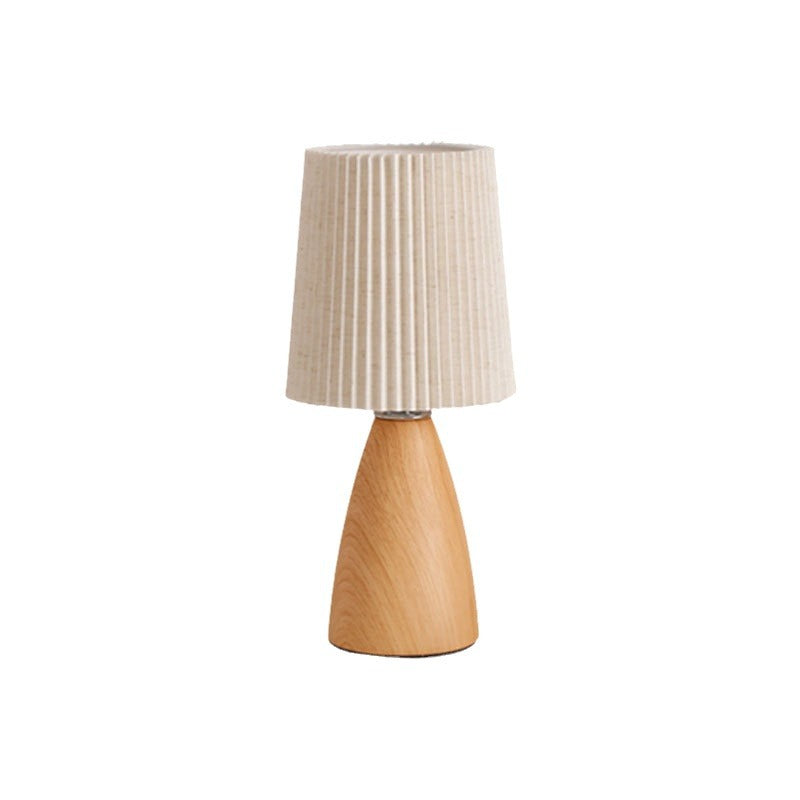Modern Minimalist Cylinder Conical Fabric Ceramic Table Lamp