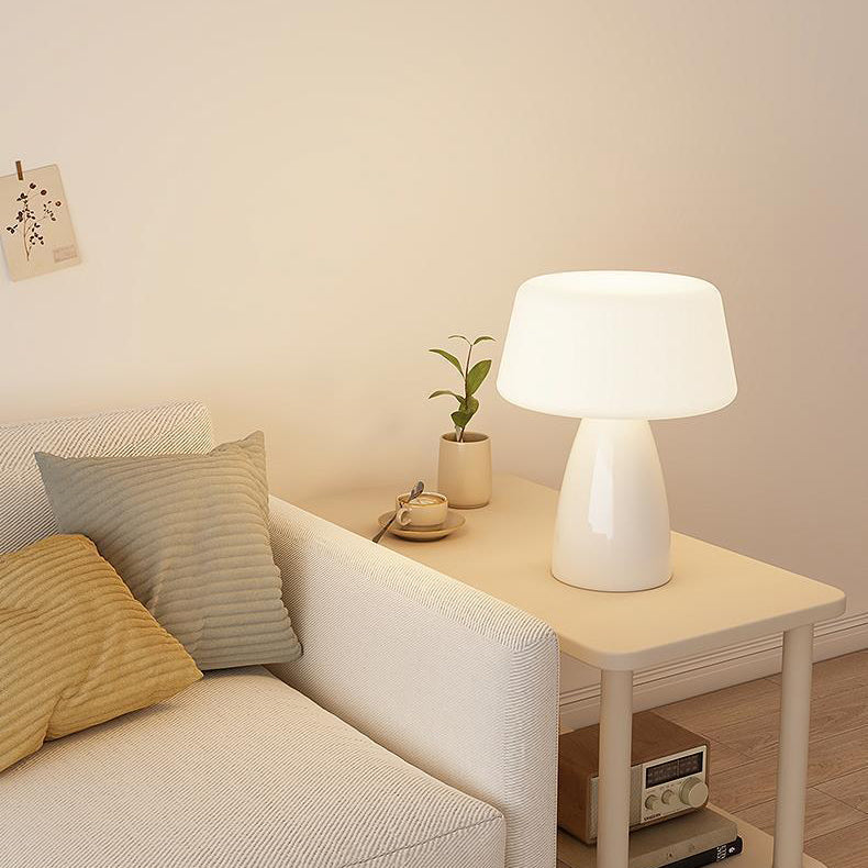 Modern Minimalist Round Cylinder Mushroom Round Table Lamp