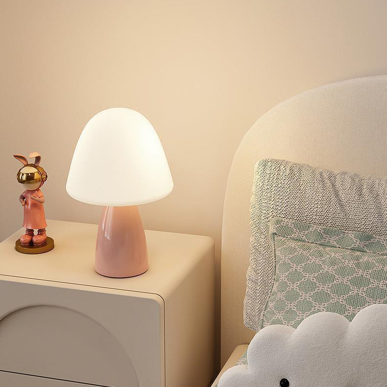 Modern Minimalist Round Cylinder Mushroom Round Table Lamp