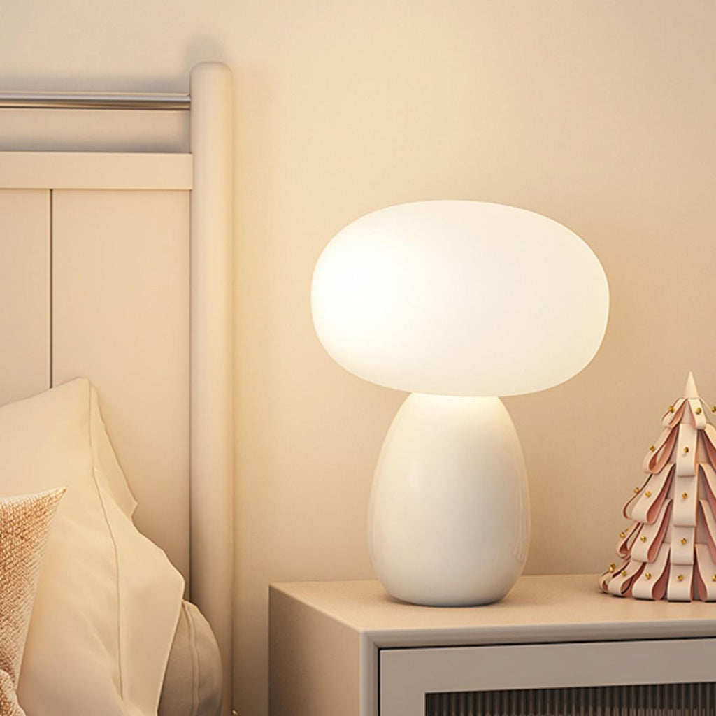 Modern Minimalist Round Cylinder Mushroom Round Table Lamp