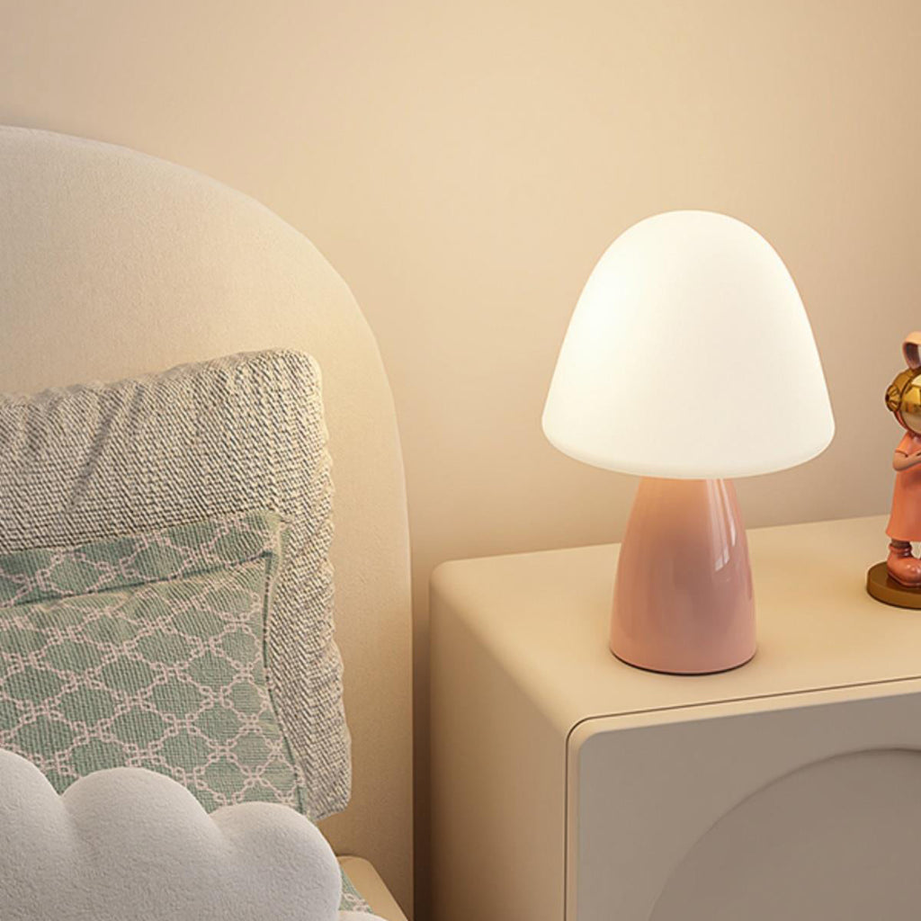 Modern Minimalist Round Cylinder Mushroom Round Table Lamp