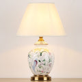 Traditional Chinese Patterned Bird Scalloped Table Lamp