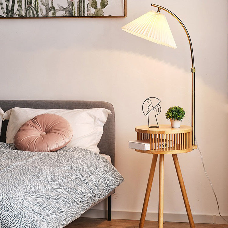 Japanese Natural Wood Floor Lamp