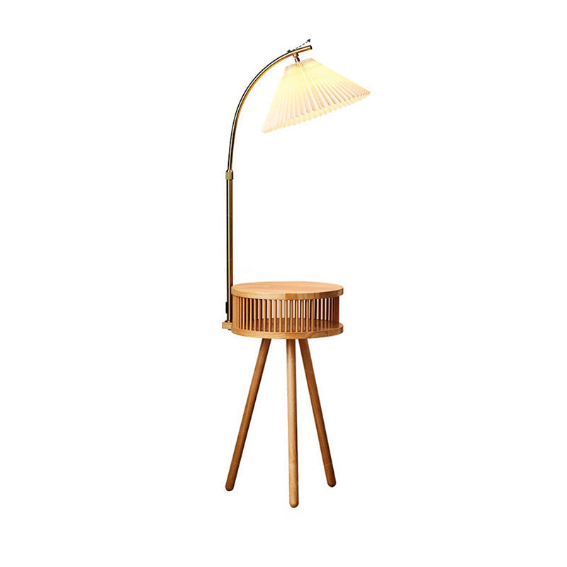 Japanese Natural Wood Floor Lamp