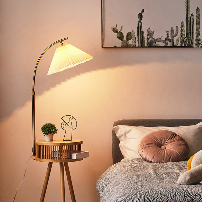 Japanese Natural Wood Floor Lamp