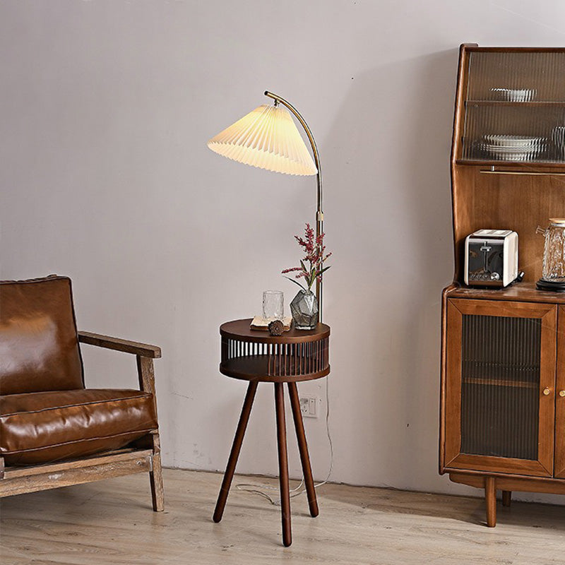 Japanese Natural Wood Floor Lamp