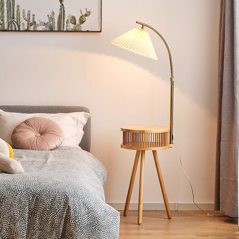 Japanese Natural Wood Floor Lamp