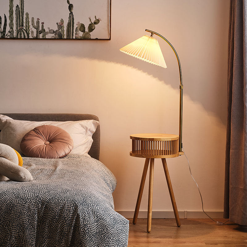 Japanese Natural Wood Floor Lamp