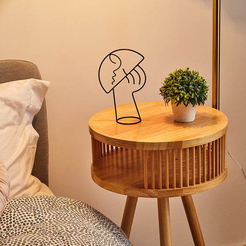 Japanese Natural Wood Floor Lamp