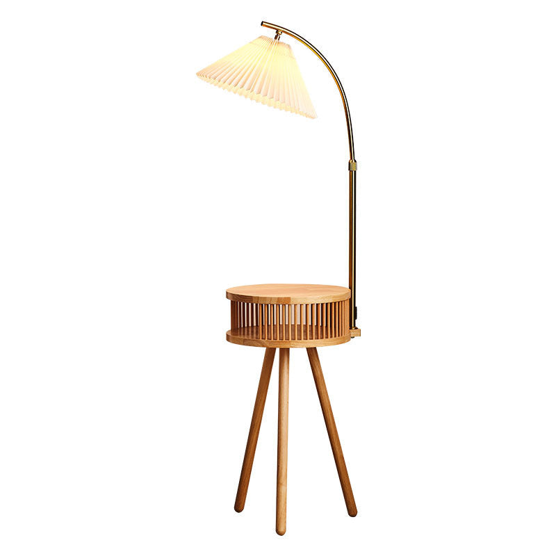 Japanese Natural Wood Floor Lamp