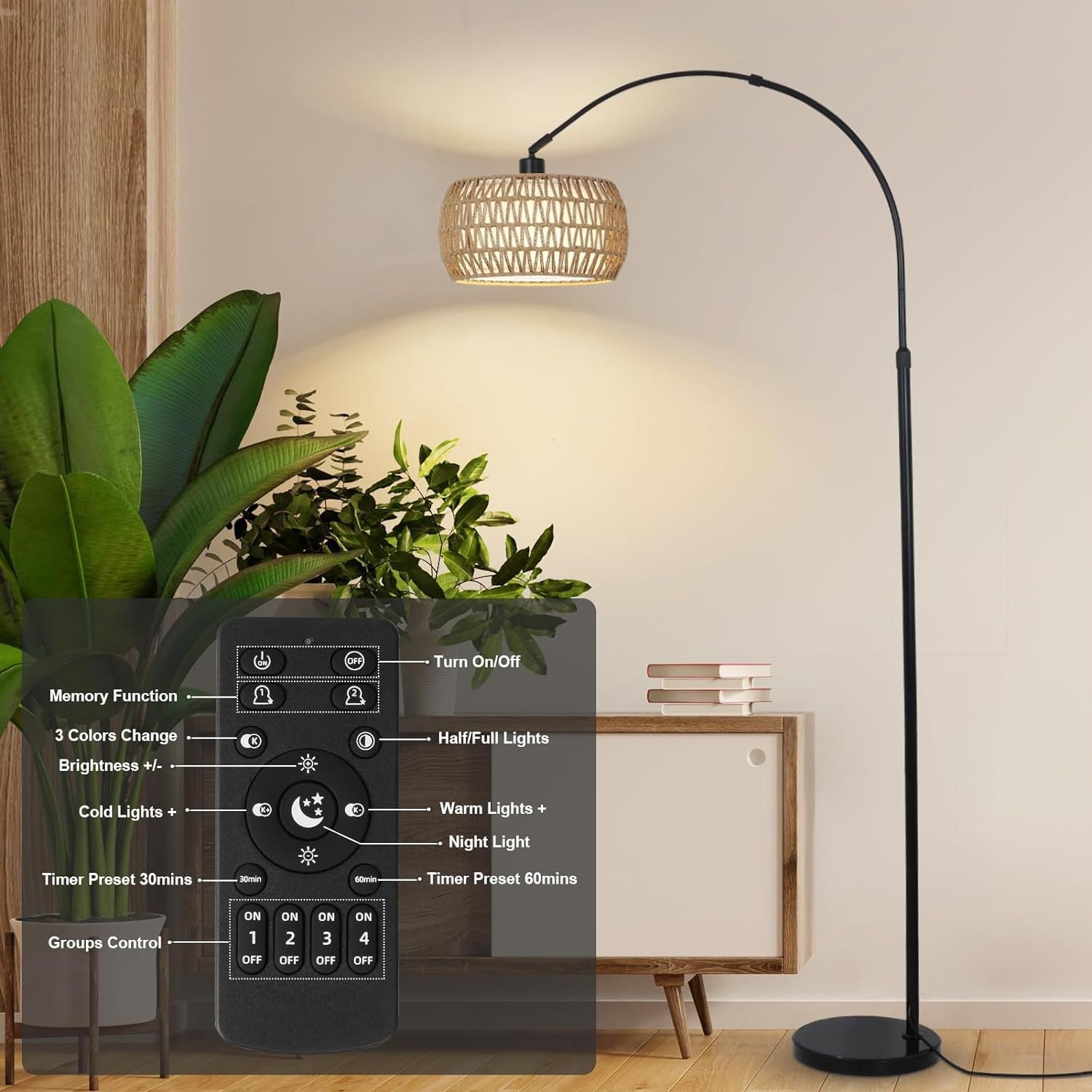 Traditional Beige Floor Lamp