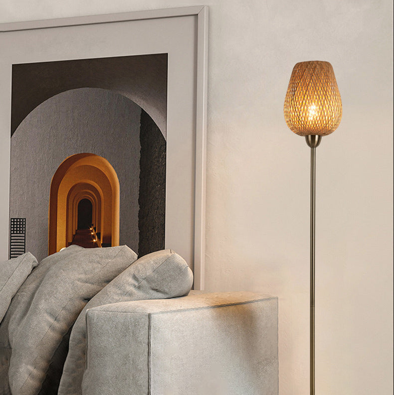 Contemporary Beige Floor Lamp