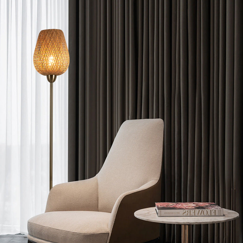 Contemporary Beige Floor Lamp
