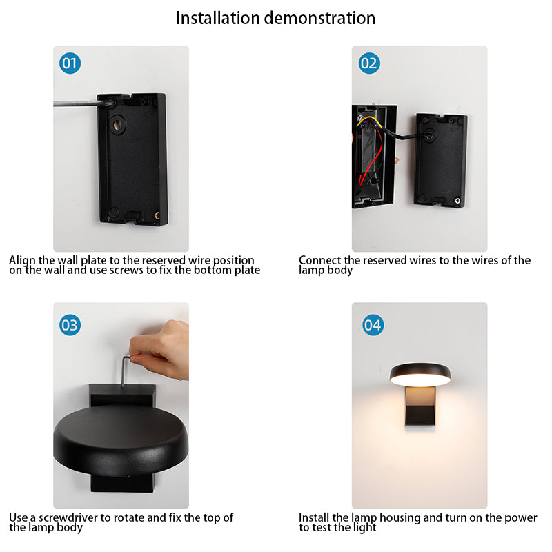 Modern Minimalist Waterproof Rotatable Aluminum LED Wall Light