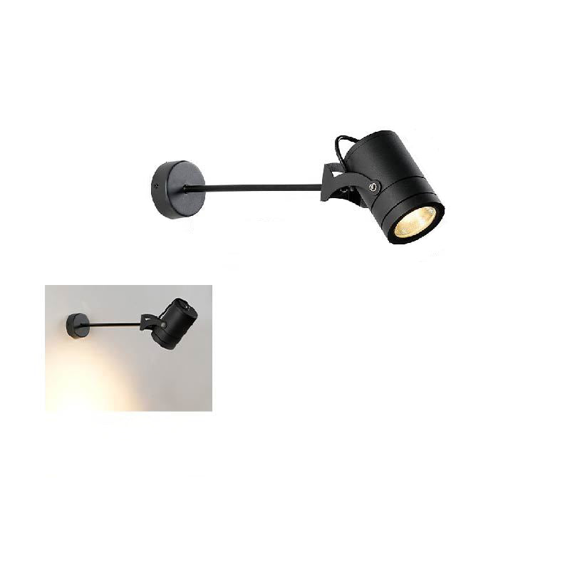 Modern Waterproof Aluminum Iron Adjustable Cylinder Wall Light