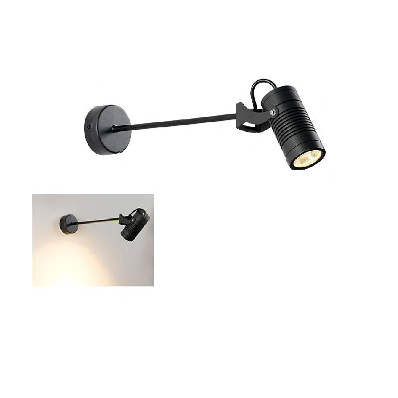Modern Waterproof Aluminum Iron Adjustable Cylinder Wall Light