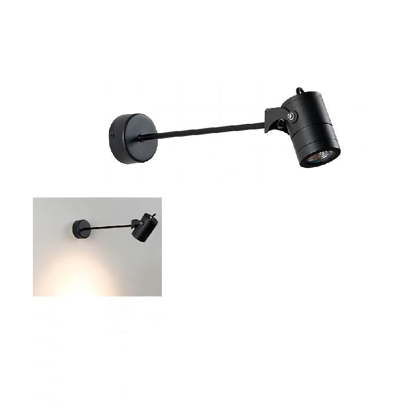 Modern Waterproof Aluminum Iron Adjustable Cylinder Wall Light