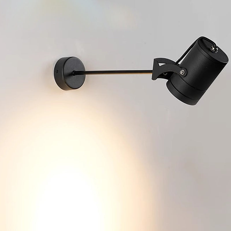 Modern Waterproof Aluminum Iron Adjustable Cylinder Wall Light